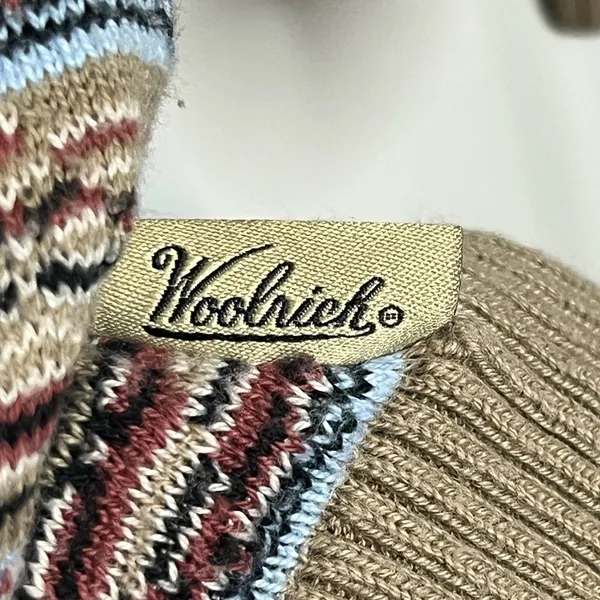 VTG - Woolrich women’s full zip colorful print sweater - Size Medium - Image 3