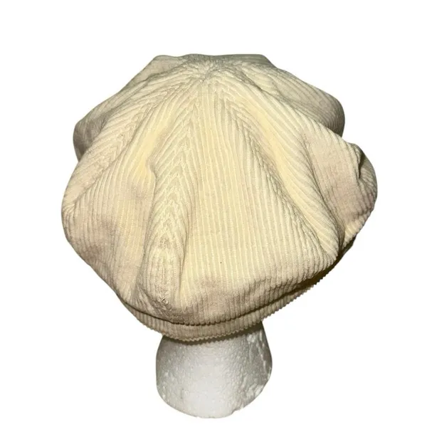 Vintage Gap Cream Corduroy Newsboy‎ Hat Bakerboy Cap Y2K - Image 4