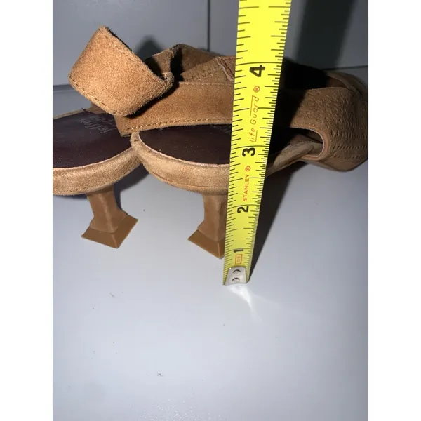 Jeffrey Campbell Bianca Tan Suede Slingback Ketten Heel Pumps Size 10‎ - Image 5