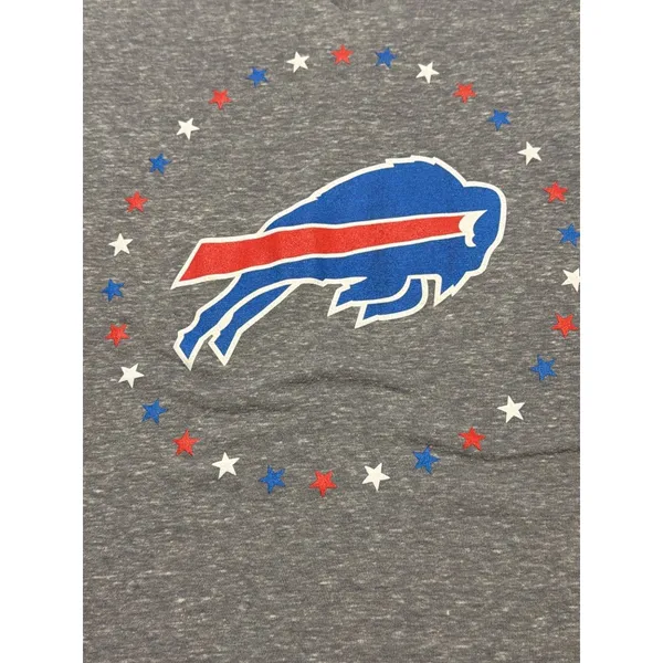 Touch Alyssa Milano Buffalo Bills Heather Gray V Neck T Shirt Football Sz Large - Image 2