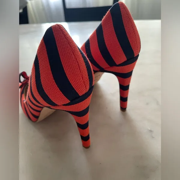 J Crew Collection bow pumps in stripe - Image 8