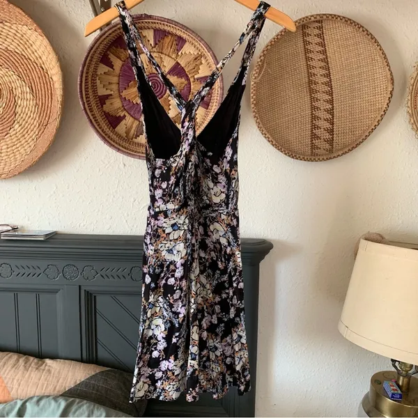 ☀️ Washed Ashore Black Mini Floral Dress - Image 6