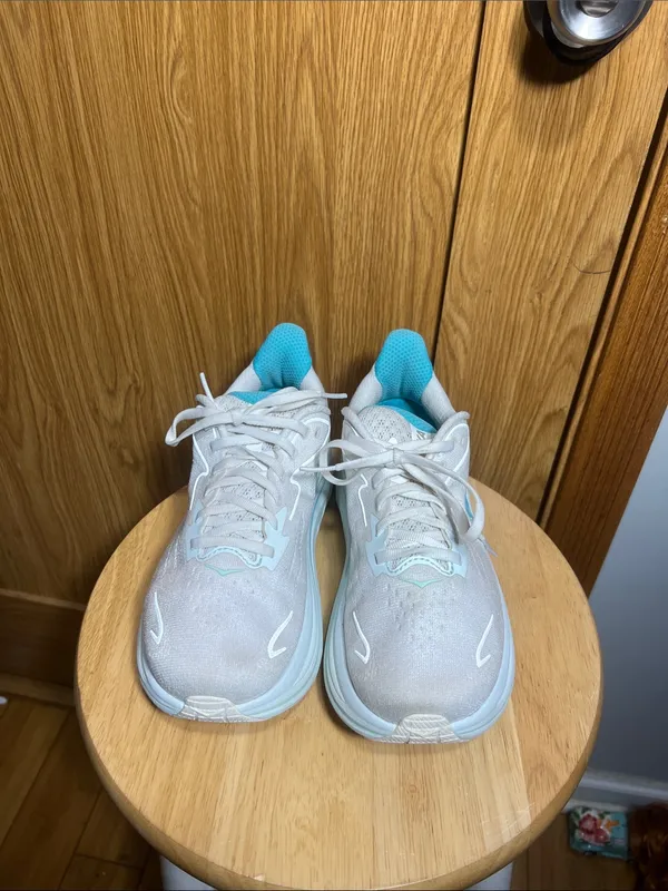 Hoka Women's White & Teal Running Sneakers - Image 2