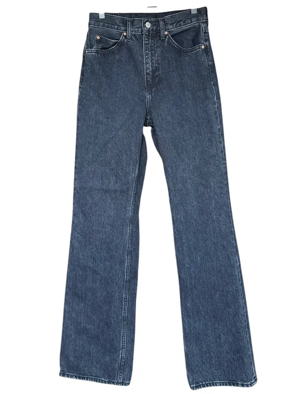 Aritzia Denim‎ Forum The Farrah Hi-Rise Wide Black Jeans Sz 27 - Image 7