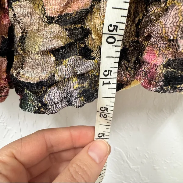 Vintage Handmade Dark Floral Sheer Maxi Dress Women M Cottage Core Fairy Romance - Image 14