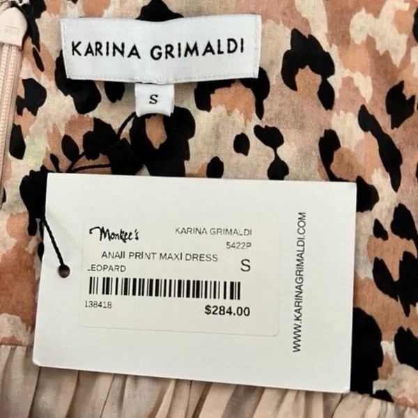 NWT Karina Grimaldi‎ Anaii Cheetah Print Asymmetric Hem Maxi Dress - Image 6