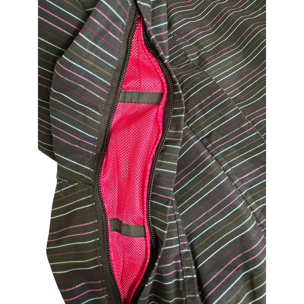 Roxy 5K Silver Snowboard/Ski Jacket Black With Multicolor‎ Pinstripe Size XL - Image 15