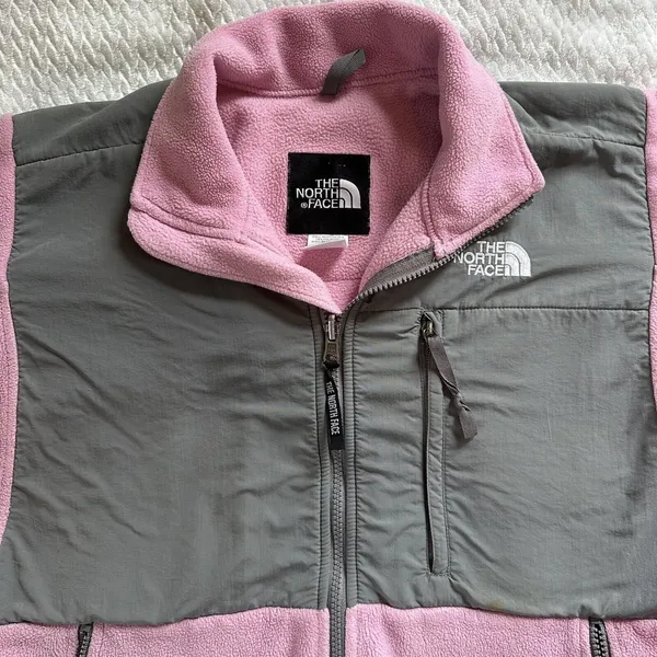Small The North Face Pink Gray Fleece Coat Jacket - Image 2