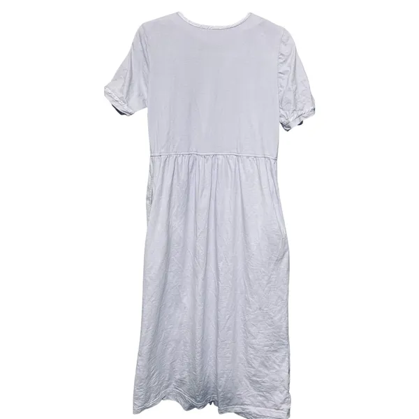 Country Wear Casuals House Dress Vintage 90s Cottagecore Midi Sz S 100% Cotton‎ - Image 4