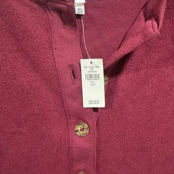 New American Eagle Aerie Sherpa Henley Sweatshirt - Image 4