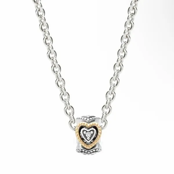 Pandora Sterling Silver with 14K‎ Gold Celebration of Love Heart Spacer - Image 2