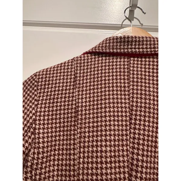 American‎ Eagle Houndstooth Wool Cropped Blazer Jacket Y2K Academia Preppy - Image 9