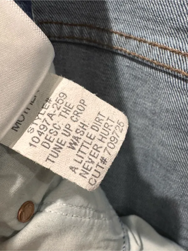 MOTHER SUPERIOR Sz 29 Patch Knee Women's The Tune Up Crop Jean - Image 6