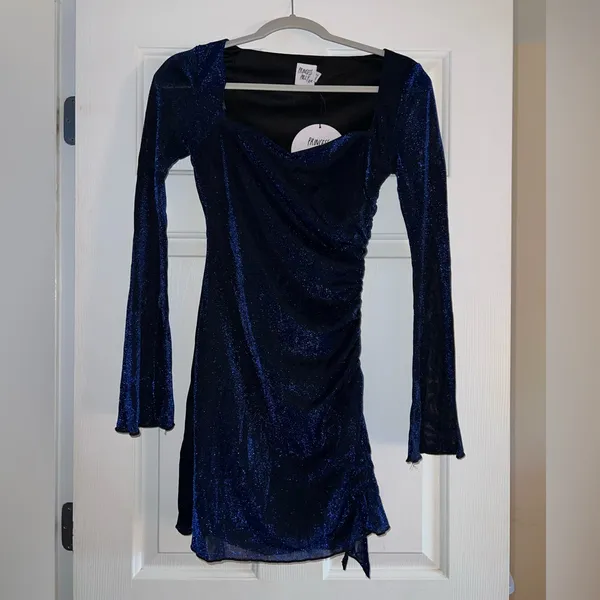 Princess Polly Donelli Long Sleeve Mini Dress in Navy Size 6 New with tags - Image 8