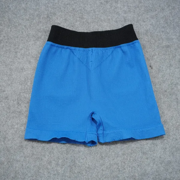 Free People Movement M/L Good Karma Shorts Blue Excellent Ribbed Athletic Sporty - Image 4
