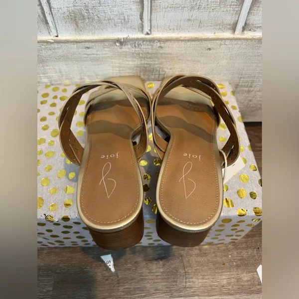 NWT JOIE Soft Gold Heeled Sandal‎ Society size 9.5 - Image 5