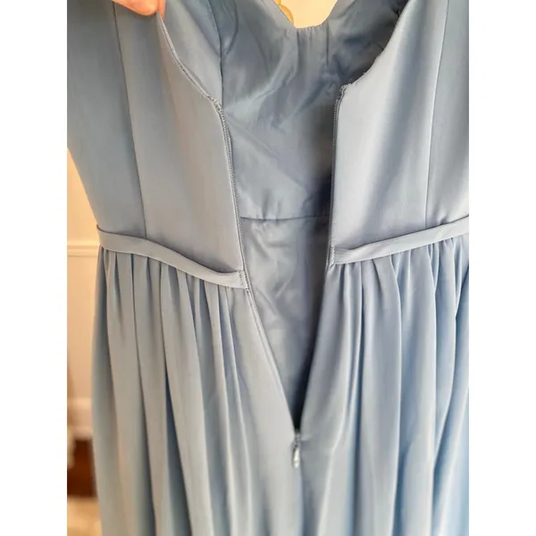 Azazie Chiffon Maxi Dress Romantic‎ Wedding Guest Gown Quiet Luxury Old Money A4 - Image 8
