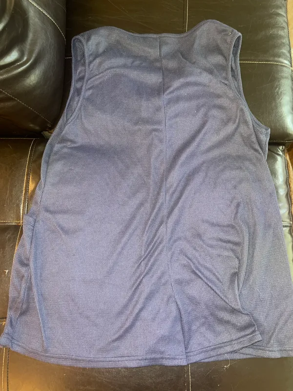Blue Waffle Romper Size 3X - Image 3