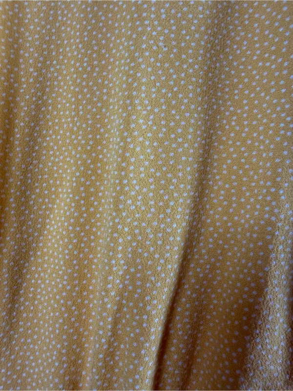 Vintage‎ Abercrombie & Fitch Yellow Micro Dot Faux Wrap Dress Romper Medium - Image 5