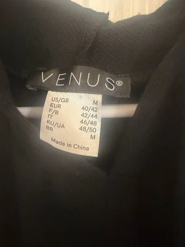 VENUS Black Sleeveless Hoodie Tennis Dress w/White crisscross detail never worn! - Image 5