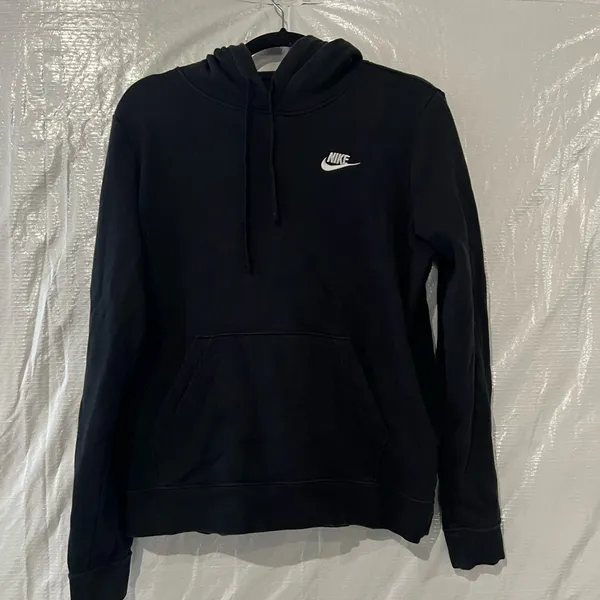 Nike Black Sportswear Club Fleece Pullover Sweatshirt Size Medium - Image 2