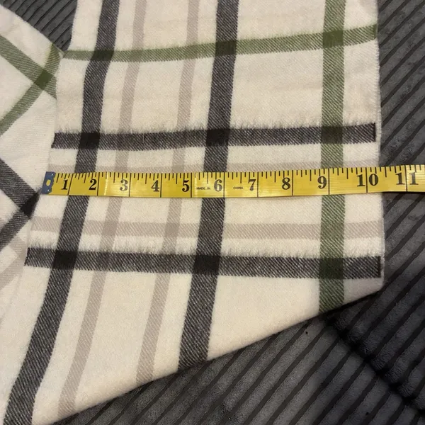 Charter Club Beige Plaid Luxury 100% Cashmere Scarf - Image 3