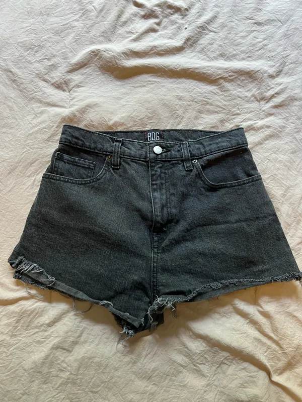 Urban Outfitters high rise black denim shorts - Image 3