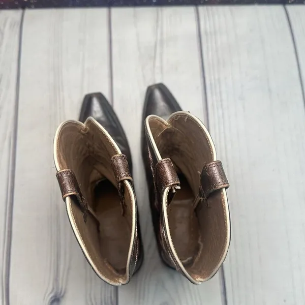 Ariat‎ “Bright Light” Western Snip Toe Boots 10011920 Mahogany Leather Sz 8.5 - Image 11