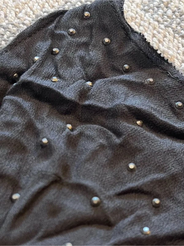 AEROPOSTALE Charcoal Gray Spaghetti Strap Tank Top Medium - Image 5