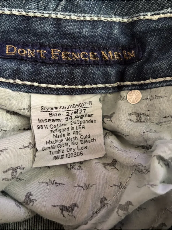 Cowgirl Tuff Co. Cowgirl Up mid rise bootcut flare embellished med wash denim jeans Sz 2 western - Image 8
