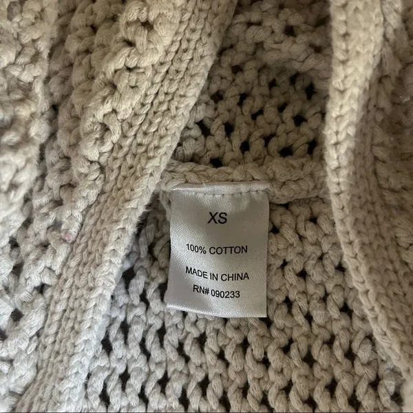 L.A Hearts Creme Knit Bolero Front Tie Sweater Size XS - Image 3