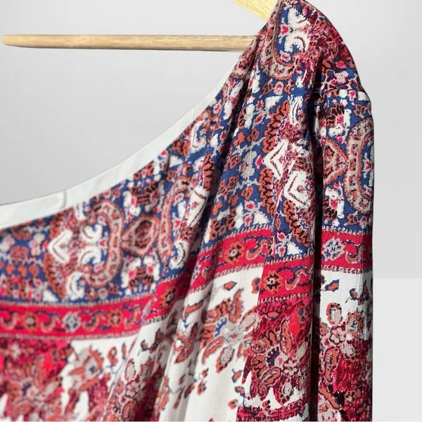 Free People Modern Nomad one-shoulder mini dress featuring a boho floral print - Image 8