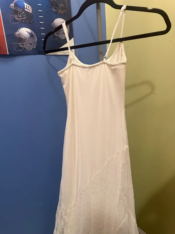 Ivory maxi dress with lace detailing White Size XS - Image 5