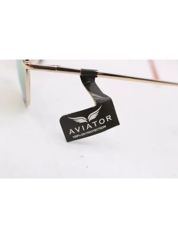 Aviator Sunglasses Gold Frame Mirrored Lenses UV400 Protection Black Pouch NEW - Image 7