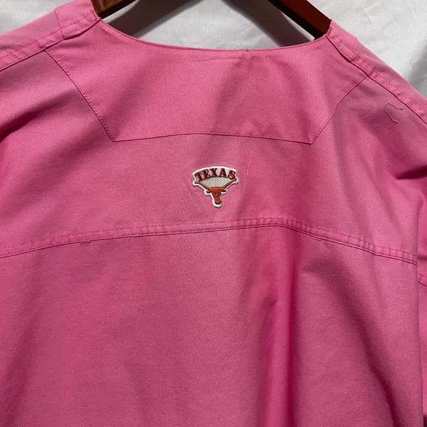 Landau Women Scrub Top XL Pink Texas Longhorns Medical Nurse Dental‎ Uniform - Image 4