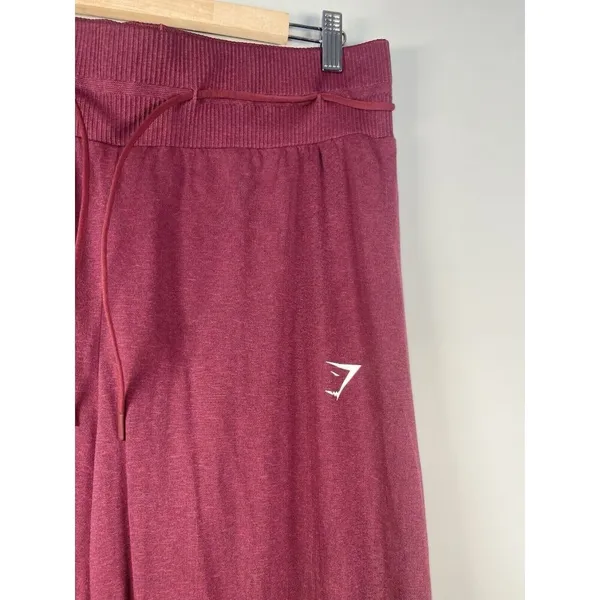 Gymshark Vital Seamless 2.0 High Rise Joggers Baked Maroon Marl Size Medium Run‎ - Image 10