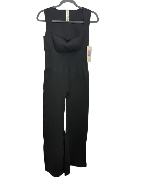 OTOS Seamless Black Jumpsuit with Built-In Bust Support Wide leg - Image 2