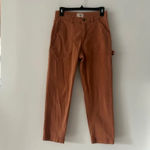 Marine Layer Womens Maya Slim Straight Leg Utility Pant Chino Amber Brown Size 4 - Image 2