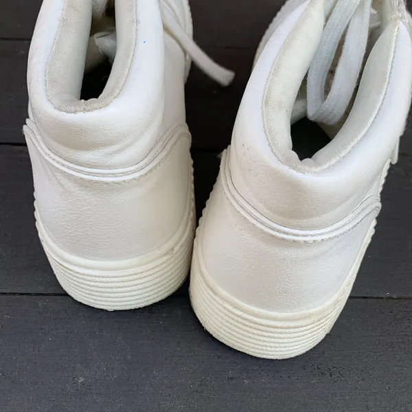 American Eagle White High Top Platform Sneakers Size 8 - Image 6