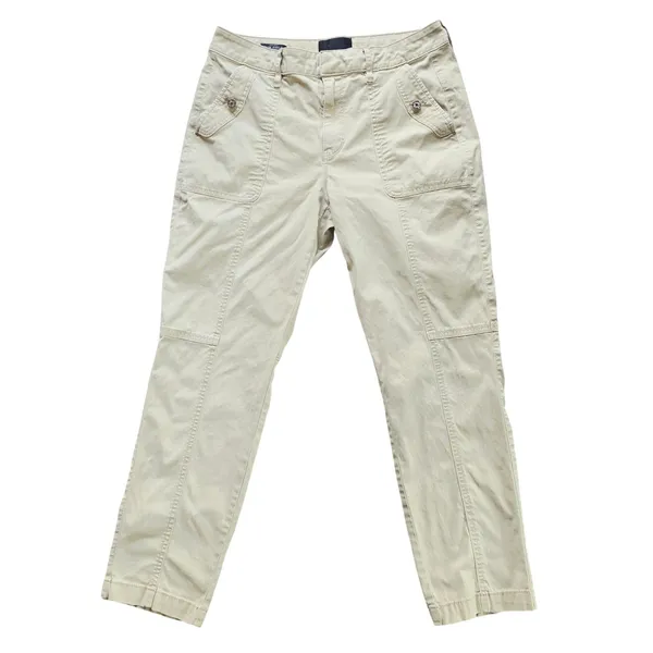 White House Black‎ Market Pret-A-Jet High Rise Slim Ankle Khaki Utility Pants 8 - Image 3