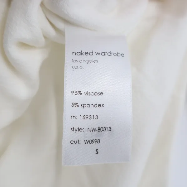 Naked Wardrobe Cream Turtleneck Long Sleeve Bodysuit Small - Image 5