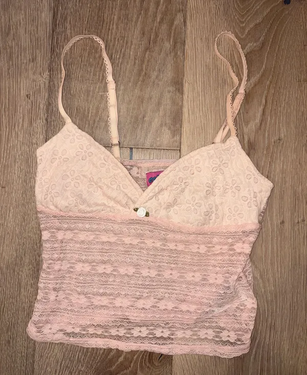brand new edikted mesh tank top light pink xs - Image 3