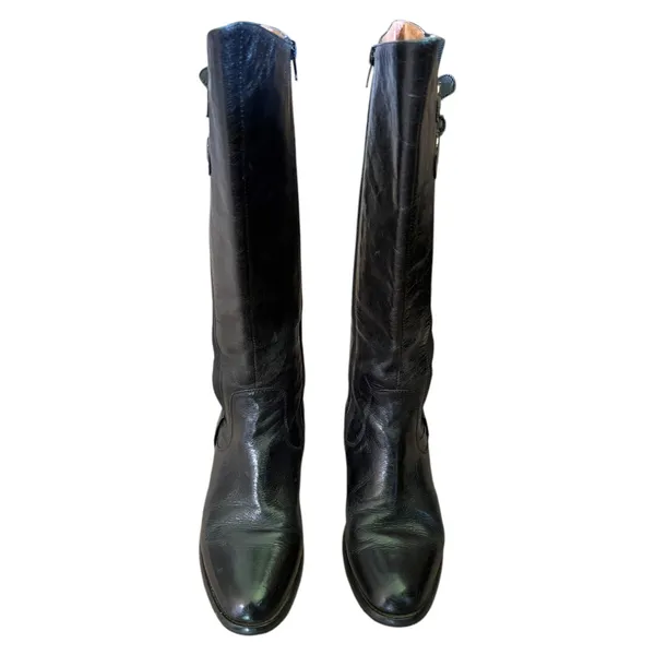Miz Mooz Chaminade Black Leather Knee High Riding Boots Size 7.5 - Image 7
