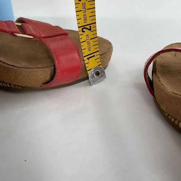 A2 by Areosoles size 8 red strappy wedge sandals - Image 8