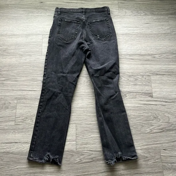 Abercrombie & Fitch - 90's Straight Ultra High Rise Size 28/6R Black Denim - Image 7