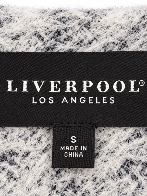 Liverpool Los Angeles Fuzzy Geometric Houndstooth Coatigan Cardigan S - Image 4