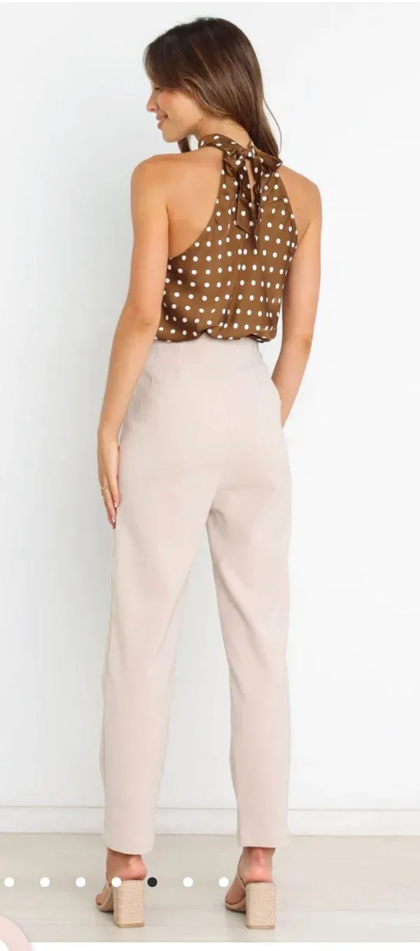 Halter Polka Dot Blouse NWOT - Image 9