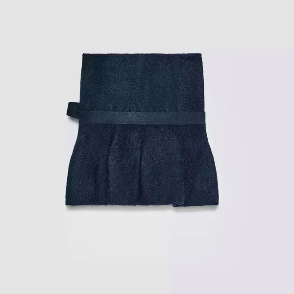 Zara NWT navy blue knit sweater peplum bow tie strapless tube bandeau top - Image 5