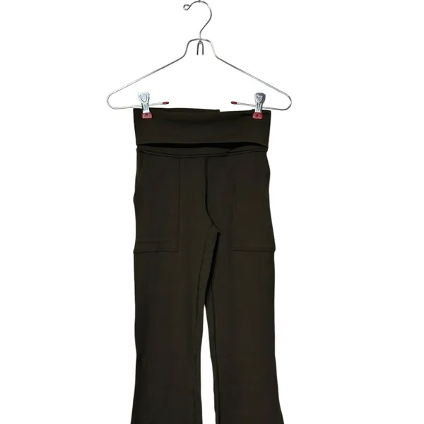 Aerie Offline Women's‎ Leggings Foldover Low Rise Flared Leg Green Small NWT - Image 4