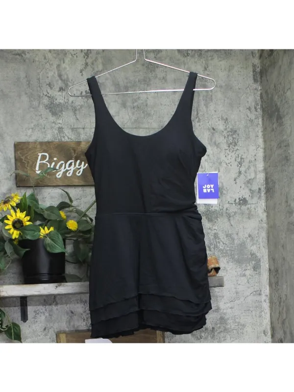 NWT Joylab Knit Layered Tiered Active Midi Dress Built In Shorts Onyx Black S - Image 2